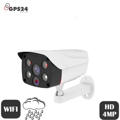 Wireless Wifi outdoor CCTV camera with alarm light, siren and two way communication via mobile phone app